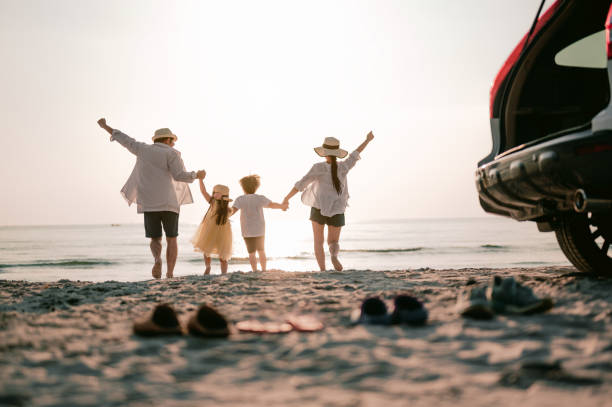 family beach