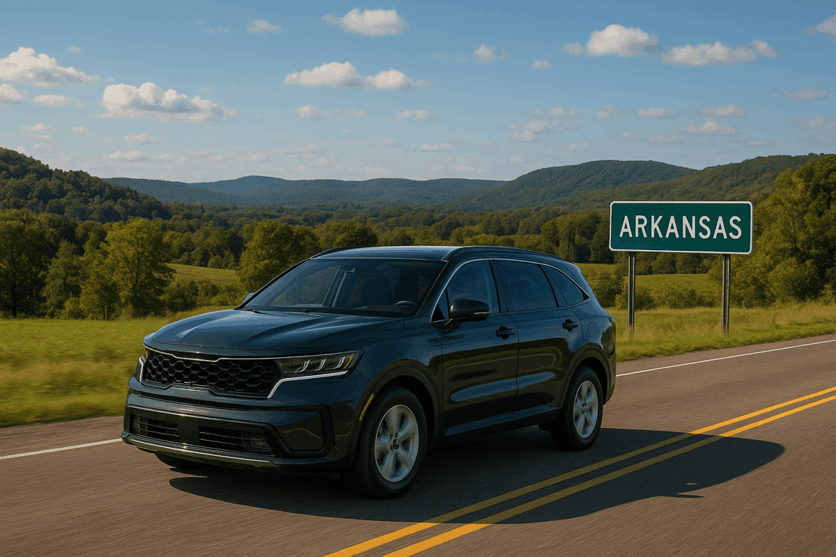 Car driving in Arkansas