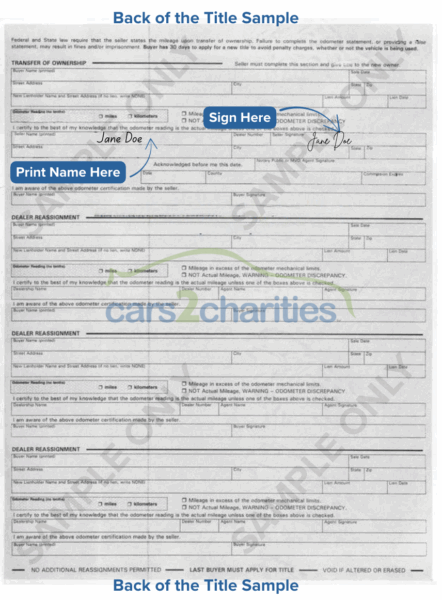AZ title Back Sample Cars2Charities