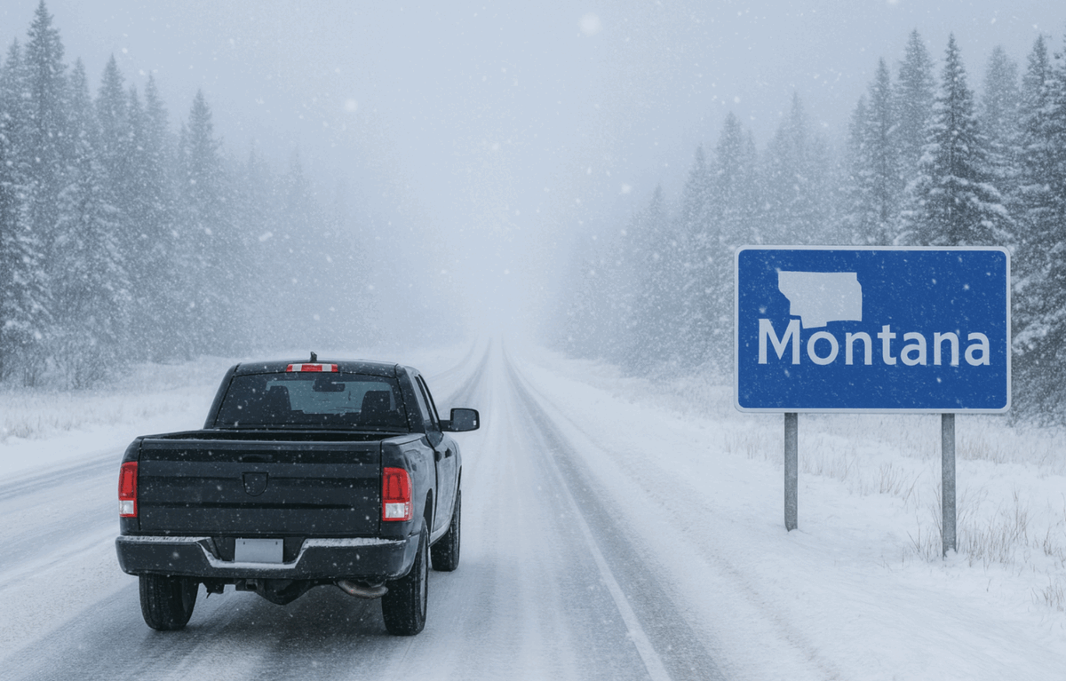 Car Driving in Montana