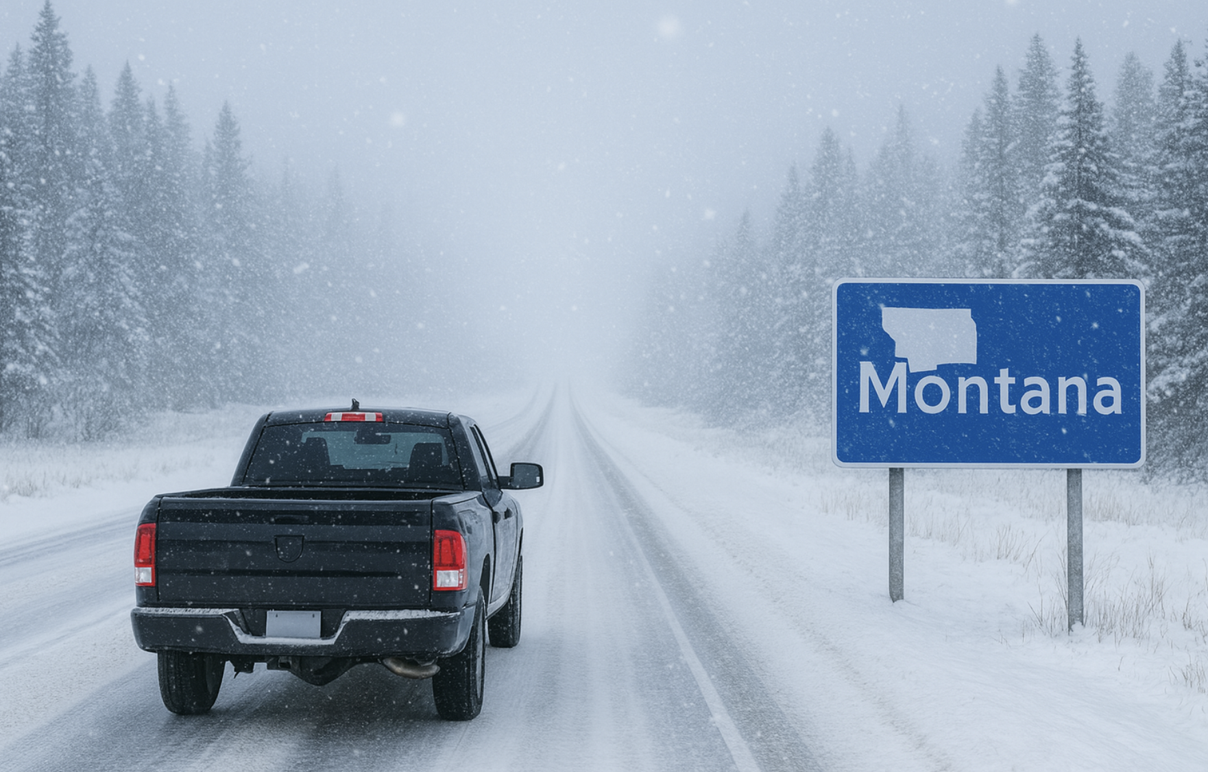 Car Driving in Montana